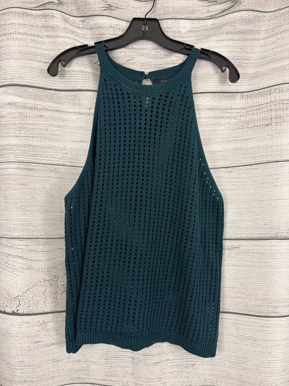 Halogen Teal Open Knit Sleeveless Sweater Size XL